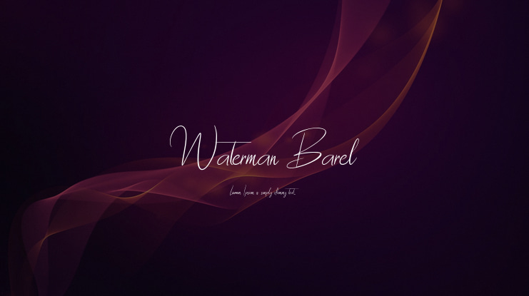 Waterman Barel Font