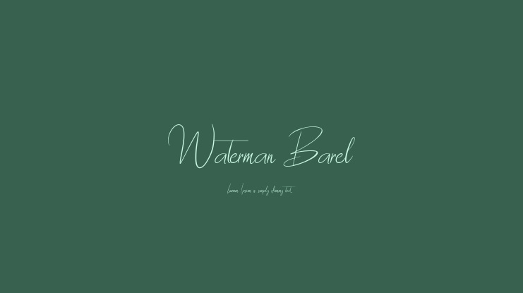Waterman Barel Font