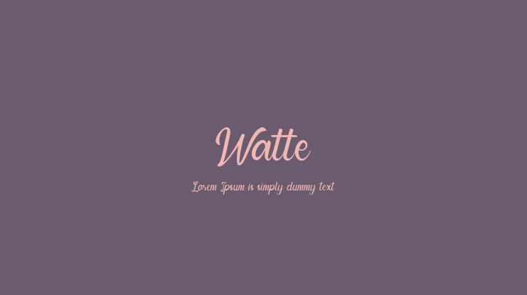 Watten Font