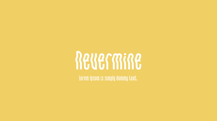 Nevermine Font