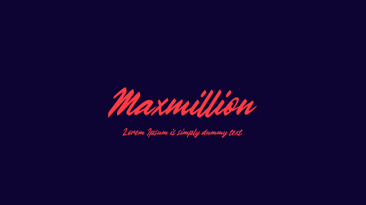 Maxmillion Font