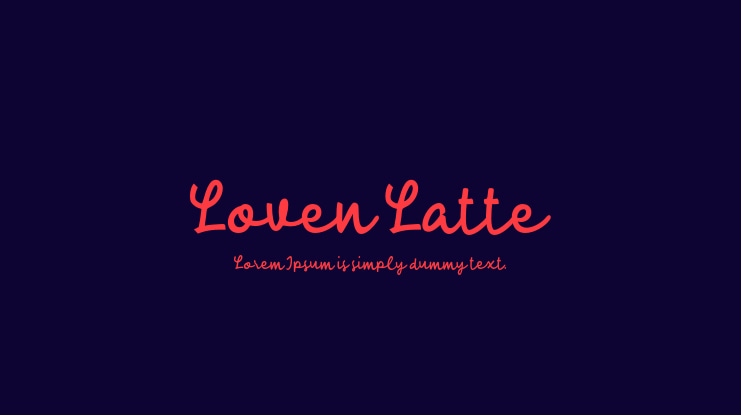 Loven Latte Font