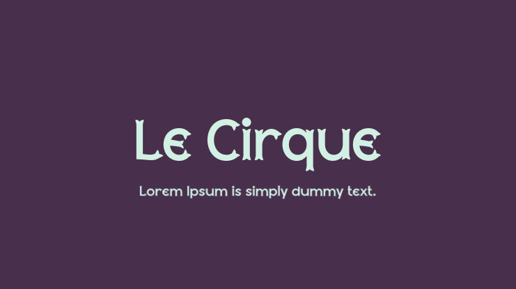 Le Cirque Font