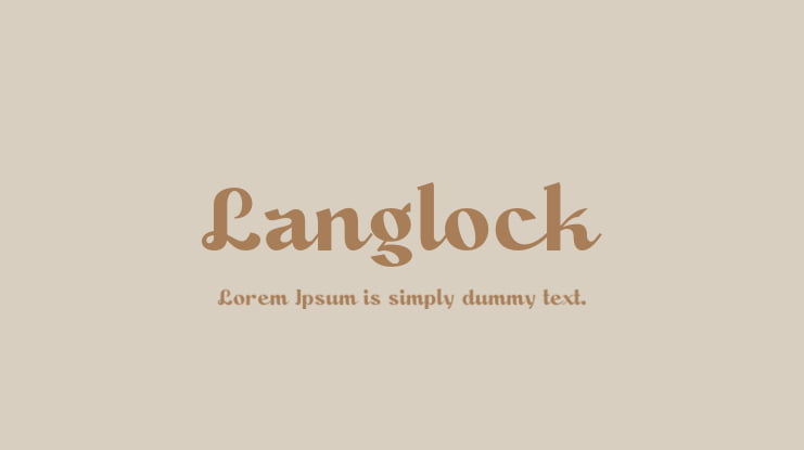 Langlock Font
