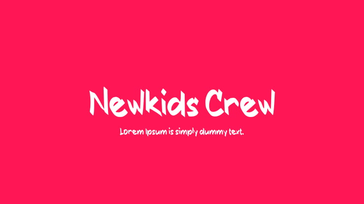 Newkids Crew Font