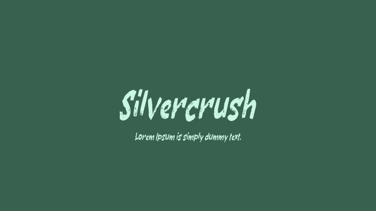 Silvercrush Font