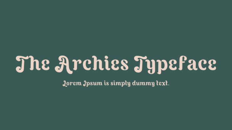 The Archies Typeface Font