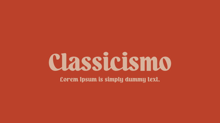 Classicismo Font