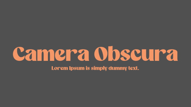 Camera Obscura Font