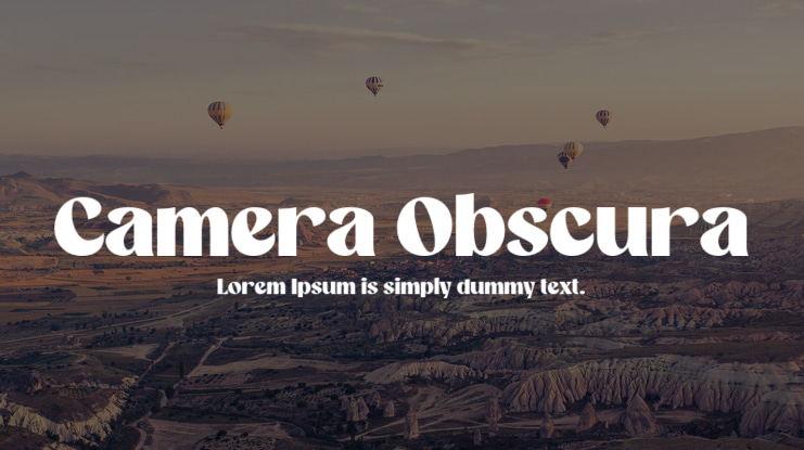 Camera Obscura Font