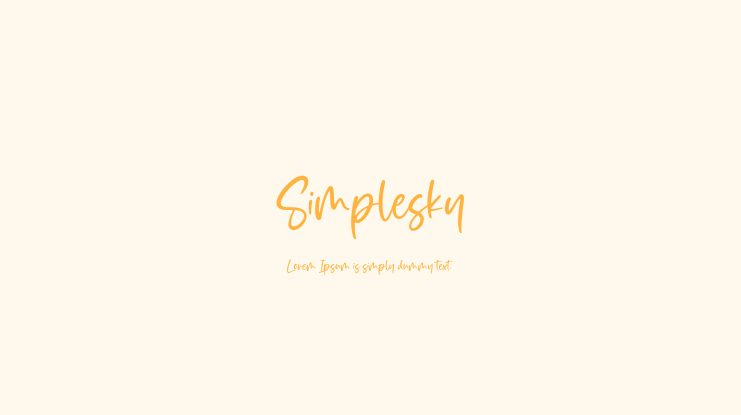 Simplesky Font