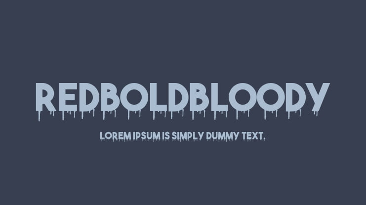 RedBoldBloody Font Family
