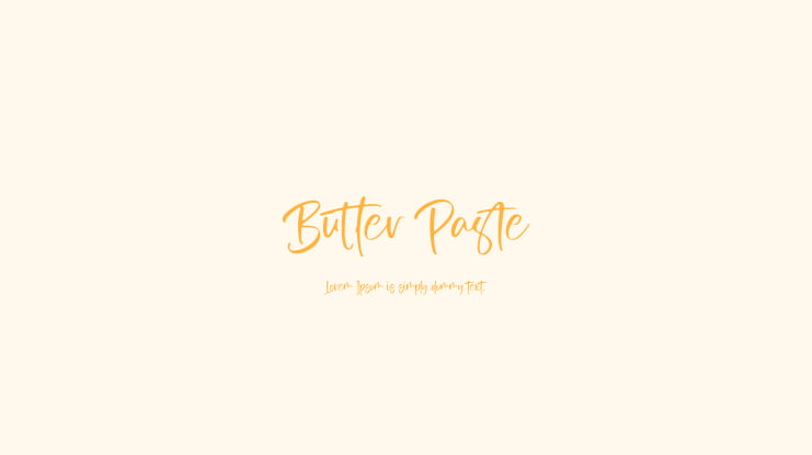 Butter Paste Font