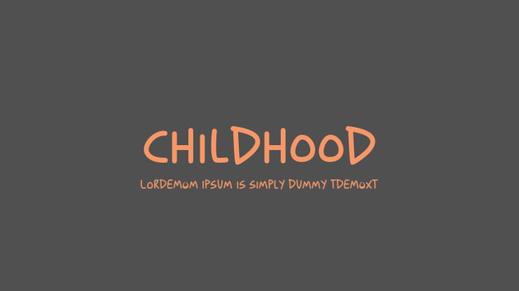 Childhood Font