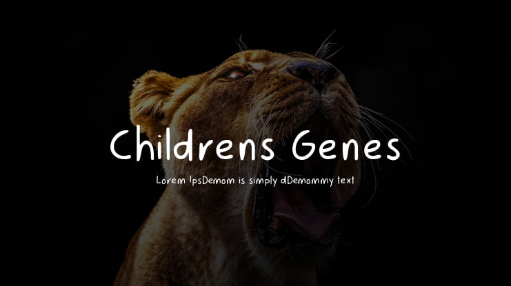 Childrens Genes Font