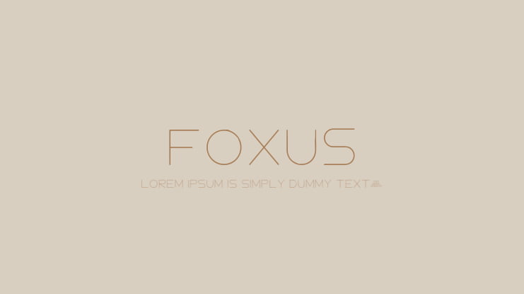 FOXUS Font