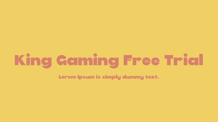 King Gaming Free Trial Font