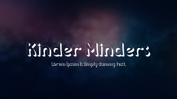 Kinder Minders Font