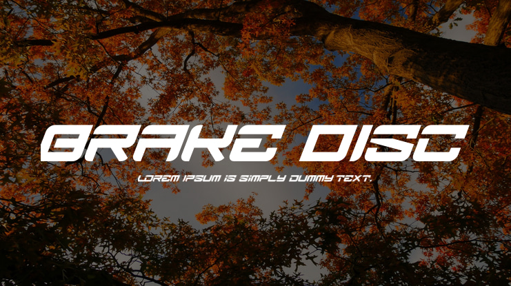 Brake DIsc Font