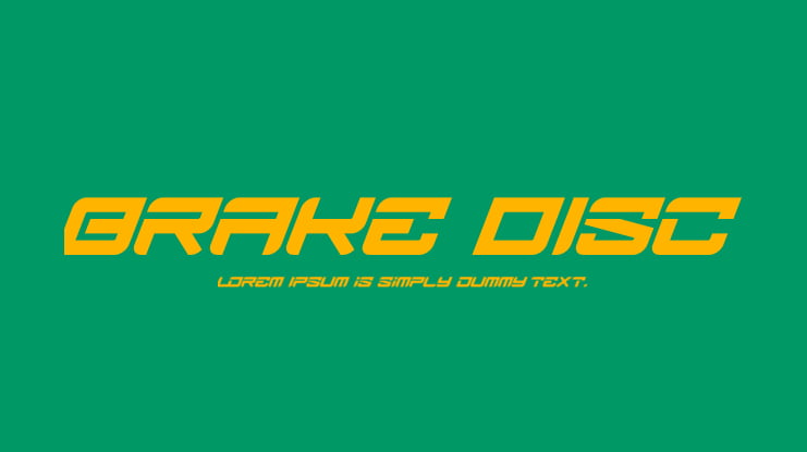 Brake DIsc Font