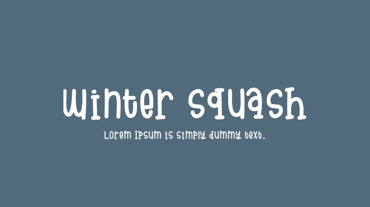 winter squash Font