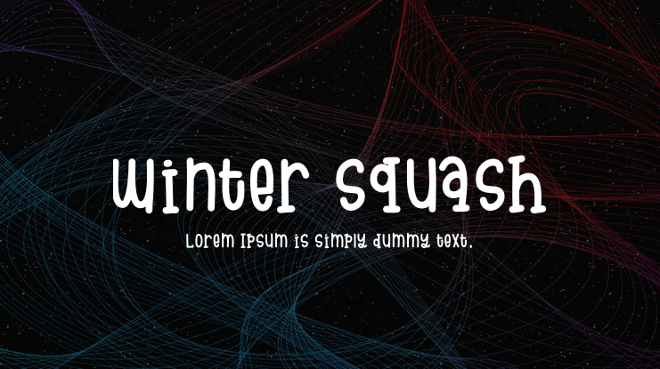winter squash Font