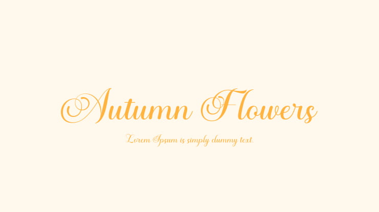 Autumn Flowers Font