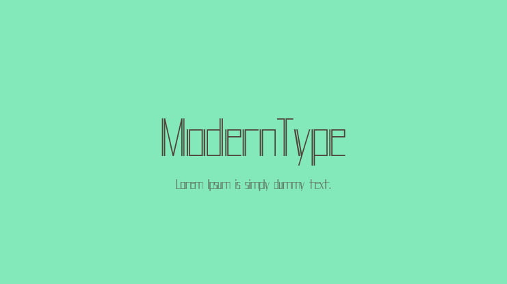 ModernType Font Family