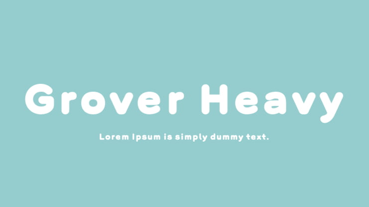 Grover Heavy Font