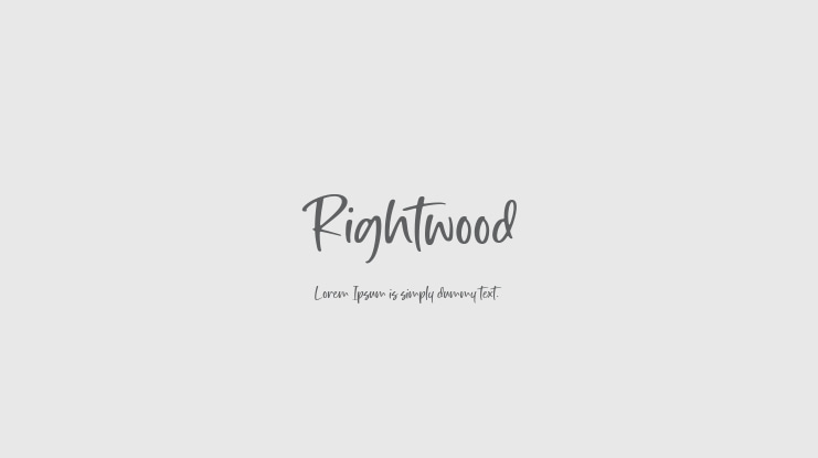 Rightwood Font