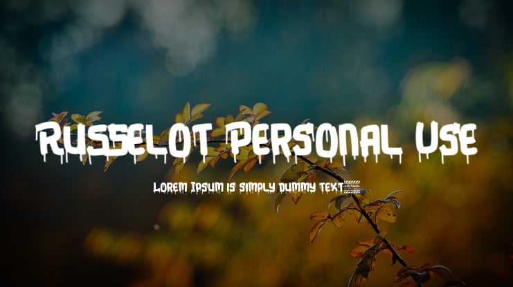 Russelot Personal Use Font