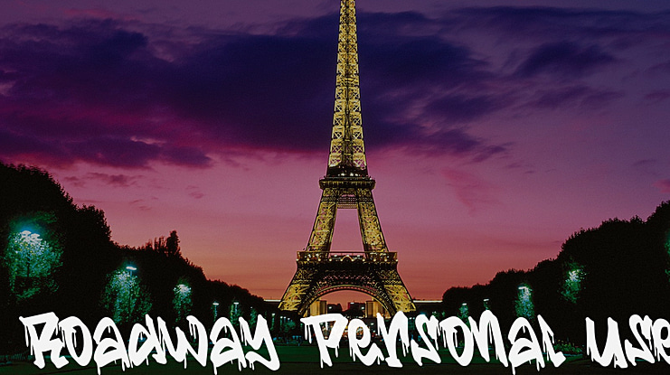 Roadway Personal Use Font