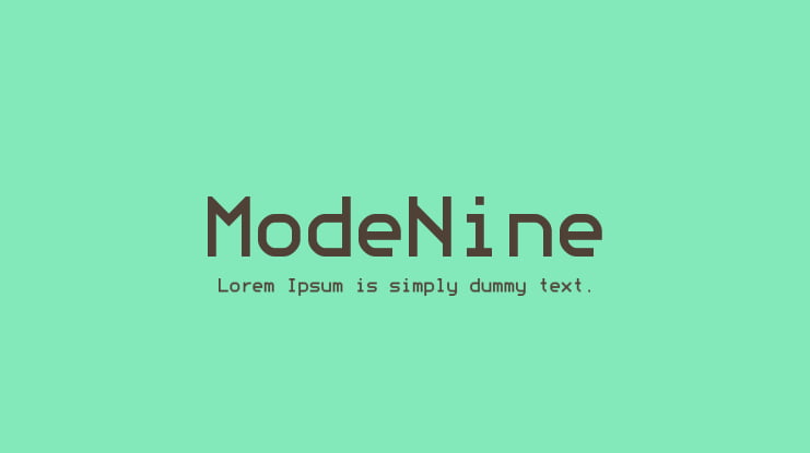 ModeNine Font
