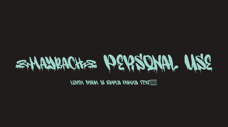 Maybach Personal Use Font