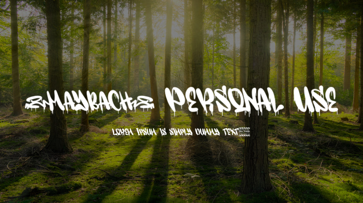 Maybach Personal Use Font