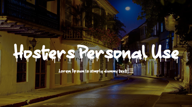 Hosters Personal Use Font