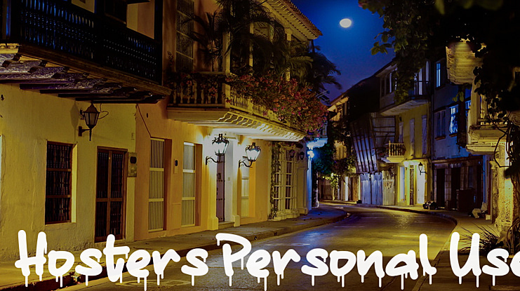 Hosters Personal Use Font