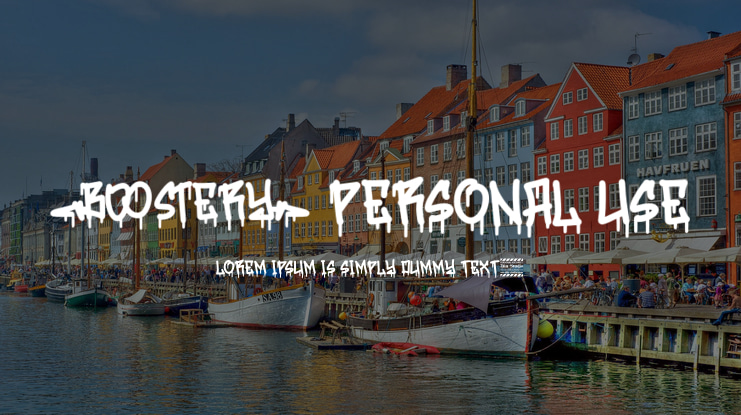 Boostery Personal Use Font