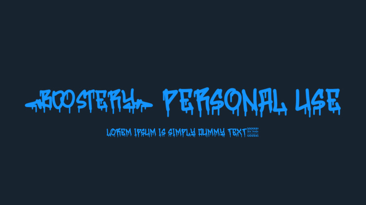 Boostery Personal Use Font