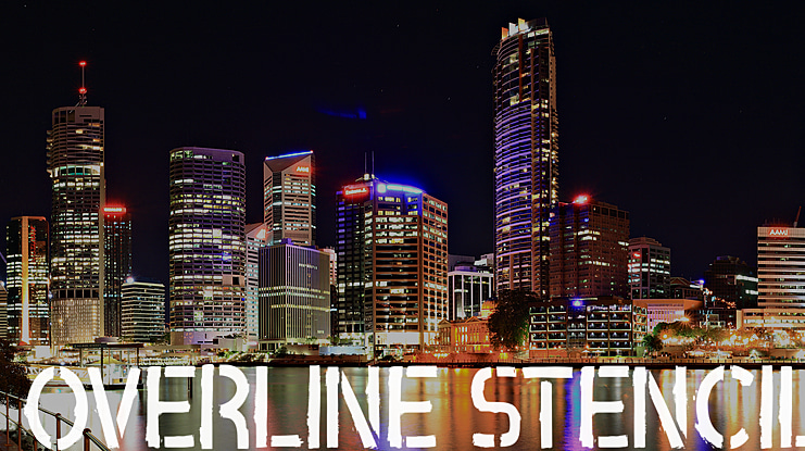 OVERLINE STENCIL Font