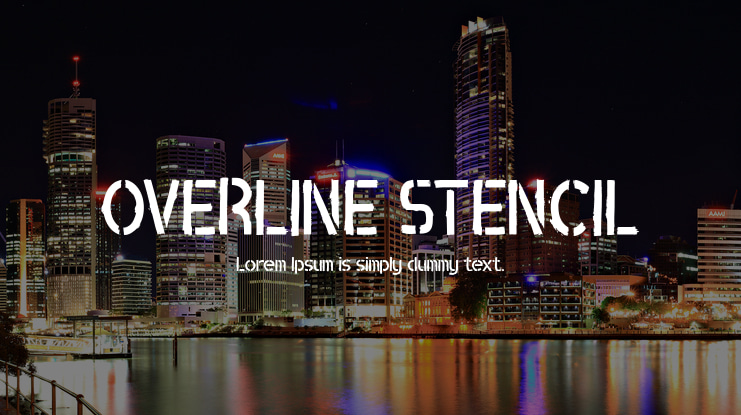 OVERLINE STENCIL Font