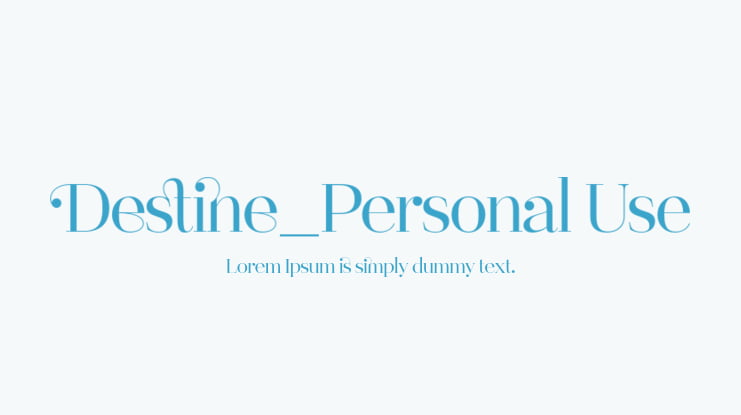Destine_Personal Use Font