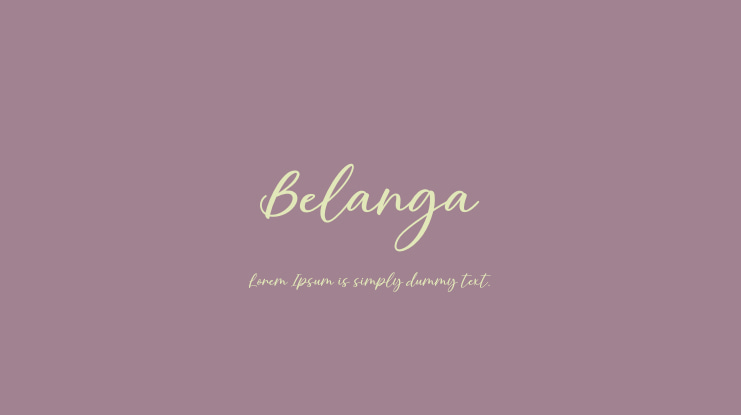 Belanga Font