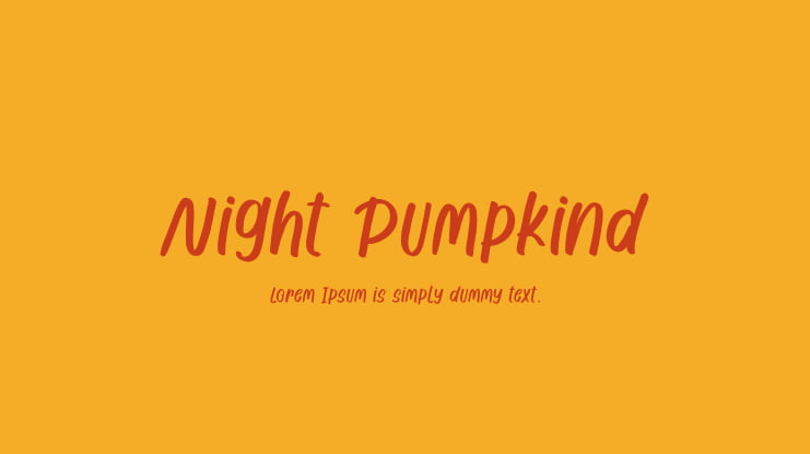 Night Pumpkind Font