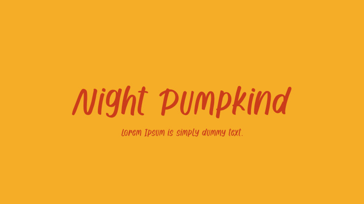 Night Pumpkind Font