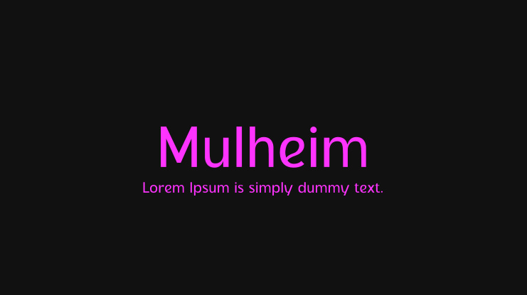 Mulheim Font