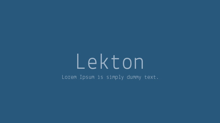 Lekton Font