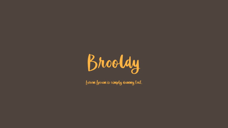Brooldy Font