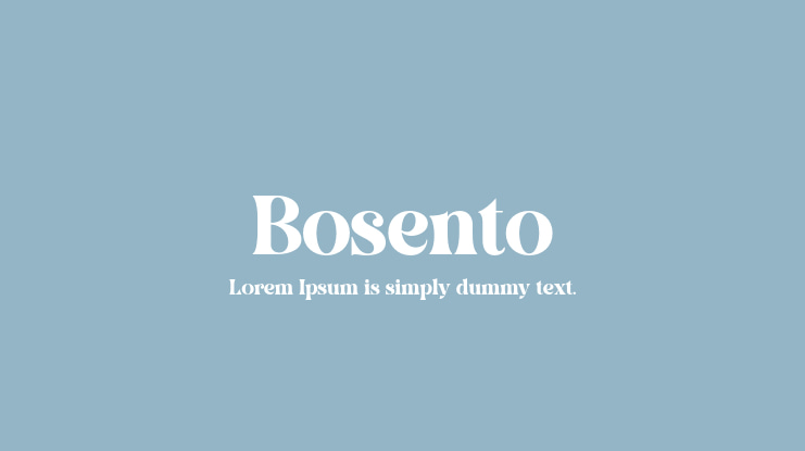 Bosento Font