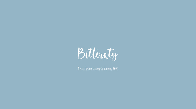 Bitteraty Font